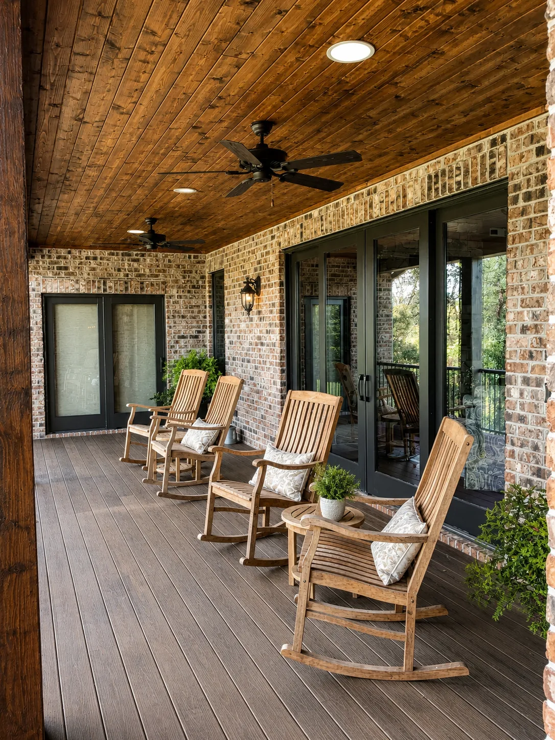 Custom luxury home deck built by Higgins Building Group in Western North Carolina